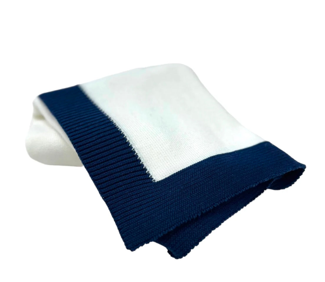 Knit Blanket with Border