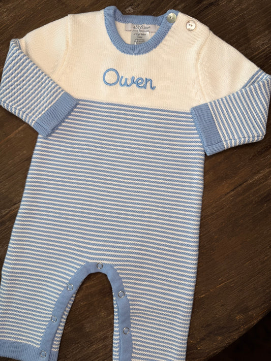 Striped Knit Onesie