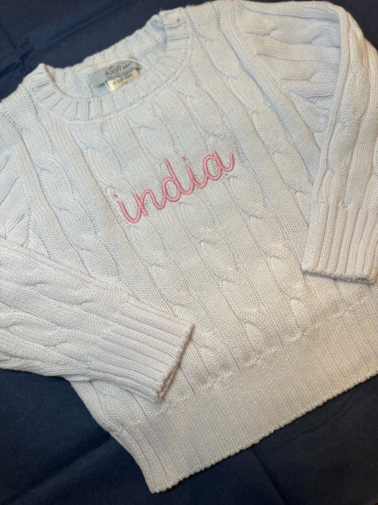 Cable Crewneck Sweater
