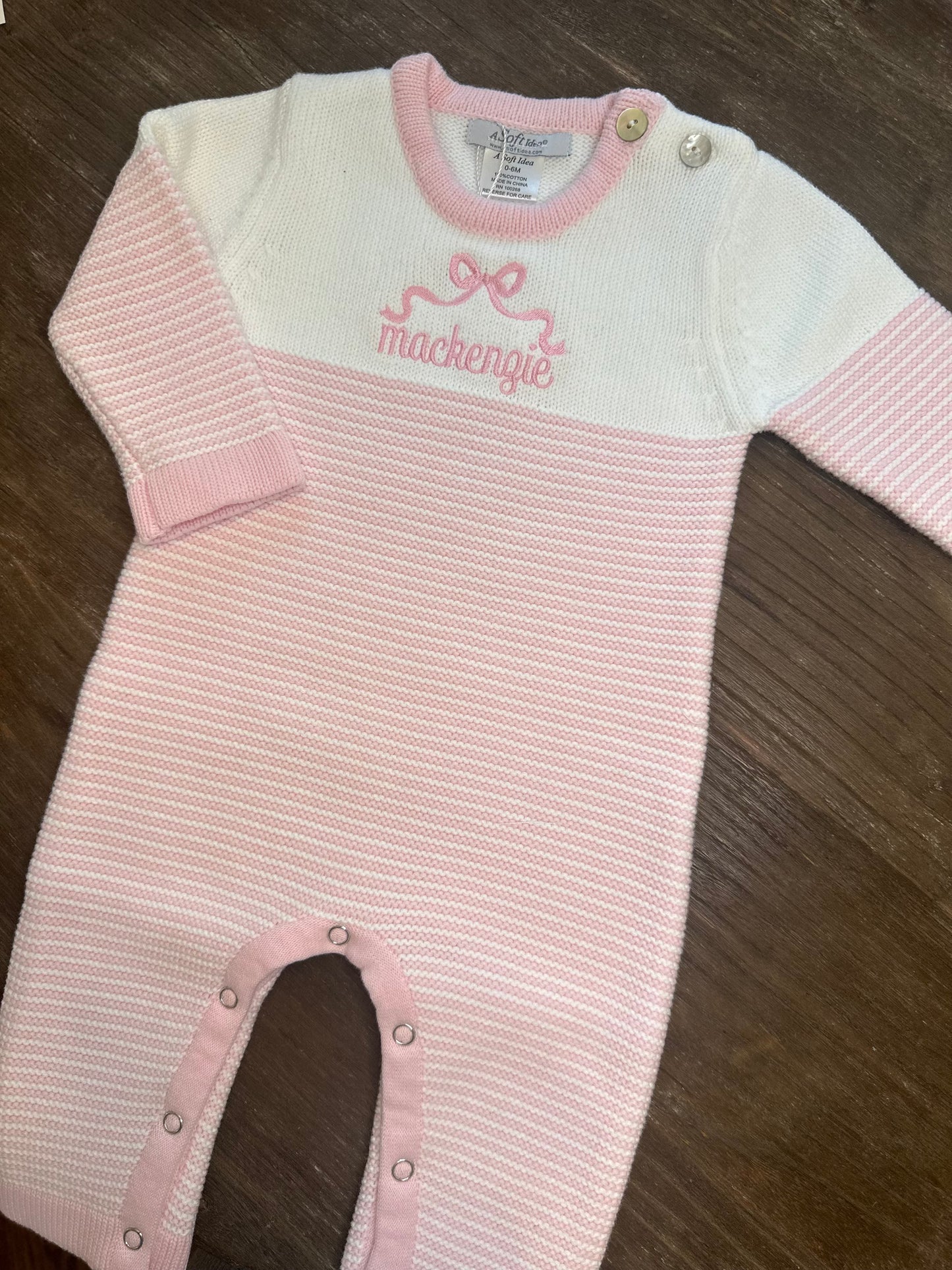 Striped Knit Onesie