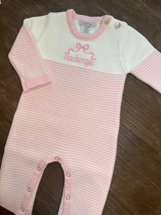Striped Knit Onesie