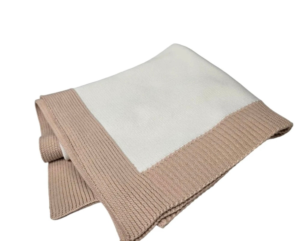 Knit Blanket with Border