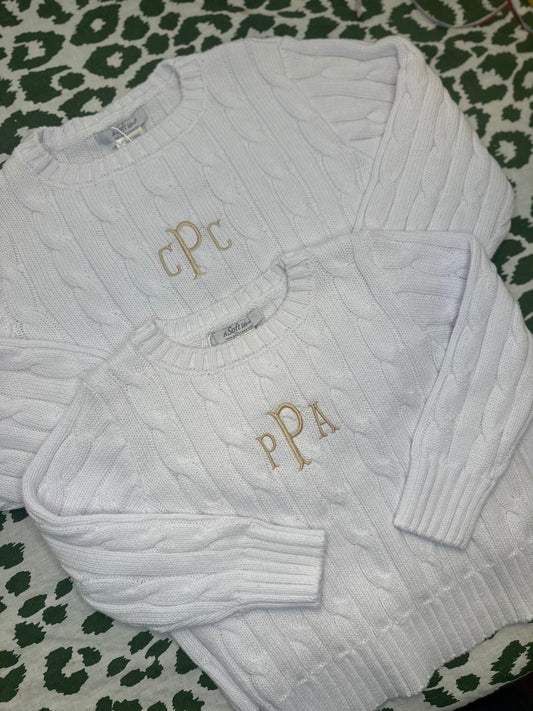 Cable Crewneck Sweater