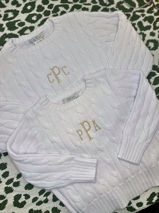 Cable Crewneck Sweater