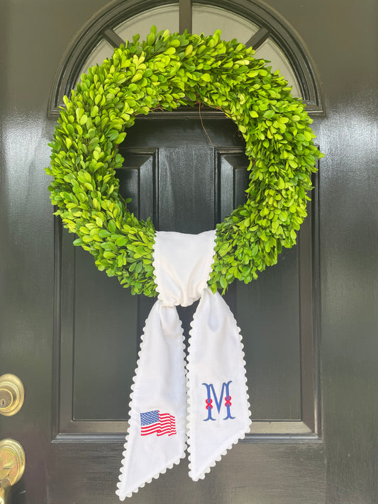Pique Wreath Sash
