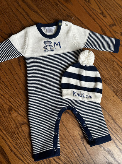 Striped Knit Onesie