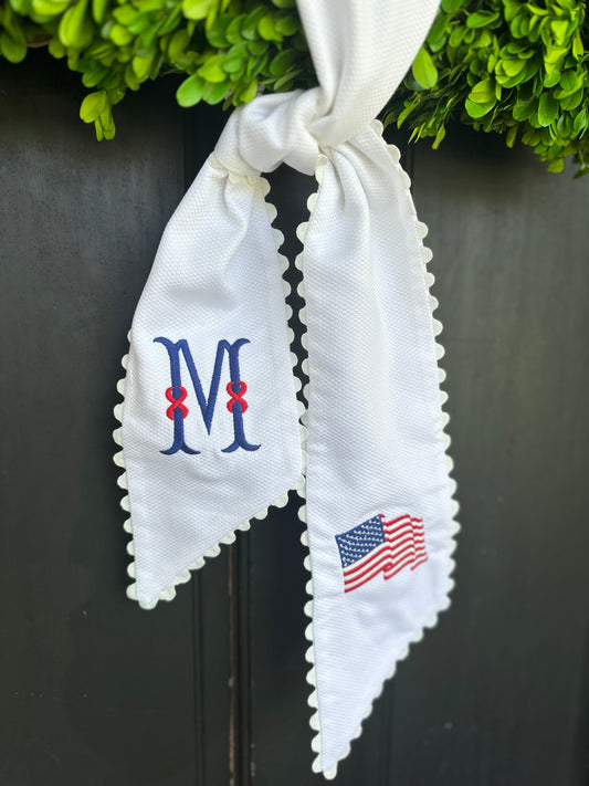 Pique Wreath Sash