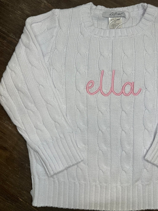 Cable Crewneck Sweater