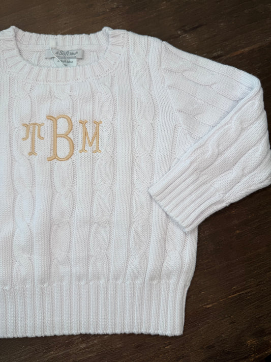 Cable Crewneck Sweater