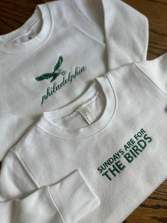 Kids White Crewneck