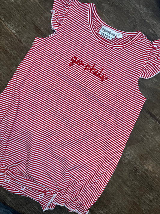 Knit Stripe Flutter Bubble