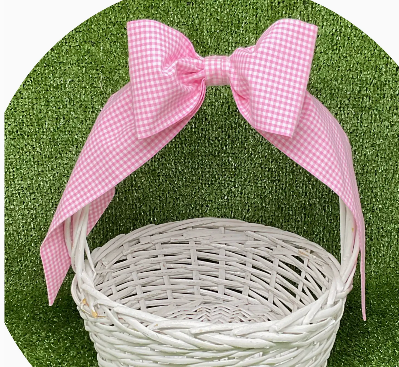 Gingham Basket Bow
