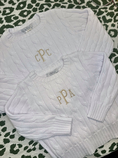 Cable Crewneck Sweater